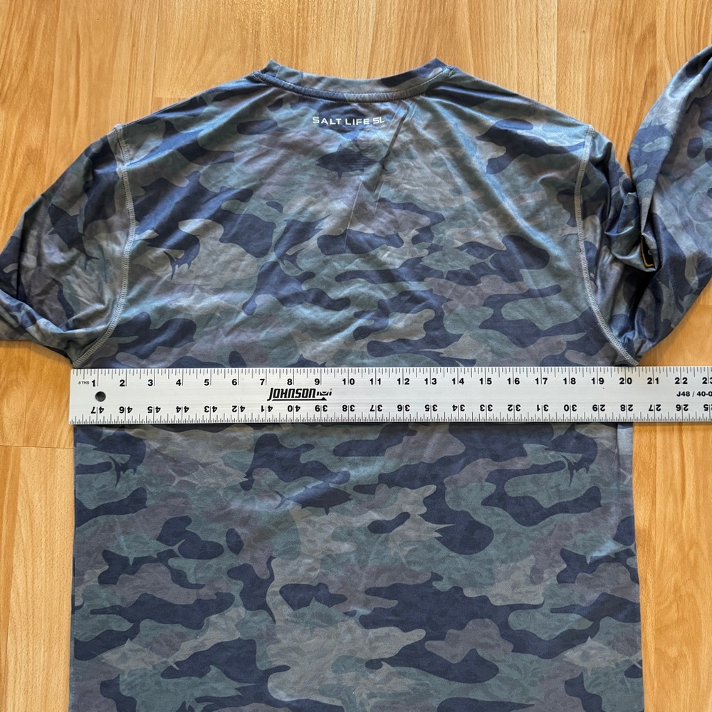 Salt Life Long Sleeve SLX Tee Rogue Army Camo Fishing Shirt- Men’s Small - Picture 7 of 9